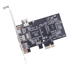CY Card PCI-E 1X 4X 16X to Firewire 400 Capture Card IEEE 1394a PCI Express 4 Ports Card 6Pin and 4Pin IEEE-1394 400Mbps Adapter for Windows Mac Os Linux