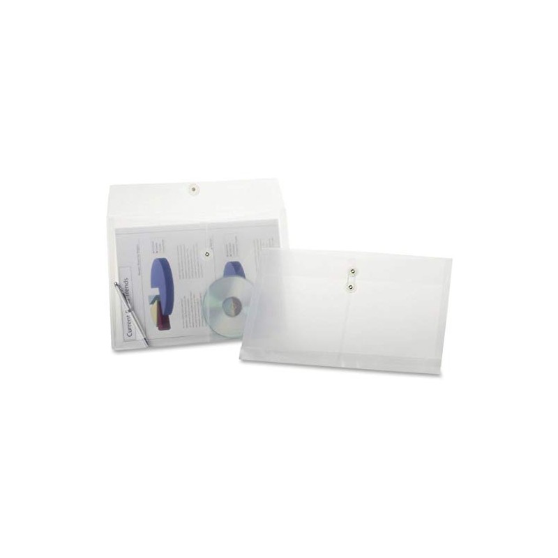 Pendaflex Expandable Poly String and Button Booklet Envelope, 14.5 x