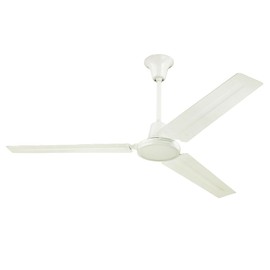 Westinghouse 7840900 Industrial 56-Inch Three-Blade Ceiling Fan with J-Hook Installation System, White, Wall Control