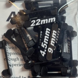 Identification labels compatible with toolbox widget vertical PRO wrench holders (Metric set, Deep Black)