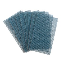 HARFINGTON 10pcs Mesh Sanding Sheets 120 Grits 2.8" x 5" Ceramic Abrasive Wet Dry Sandpaper Dust-Free Hook and Loop Abrasive Pads for Car Woodworking Metal Polishing & Grinding