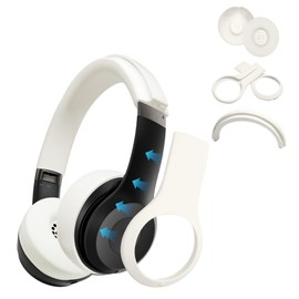【3 in 1】 Solo 4 Silicone Case Cover,Anti-Scratch Headband Cover/Ear Pad Cover/Shell Cover for Beats Solo 4 Headphone,Solo4 Soft Silicone Protector Accessories(Off White)