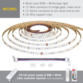 Armacost Lighting RibbonFlex Pro Multi-Color and White LED Tape Light 30 + 30 LEDs/m, 8.2 ft (2.5m) (623210)