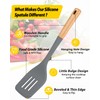 Pack of 2 Large Silicone Spatula, Heat Resistant Solid Turner,