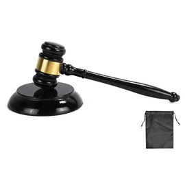 Kellegour Judge Gavel and Block Set,Wooden Gavel and Block,Judge Gavel Block Set,Auction Hammer Set Made of Wood,Judge Hammer and Resonance Block for Judges,Lawyers,Auction Court,Students