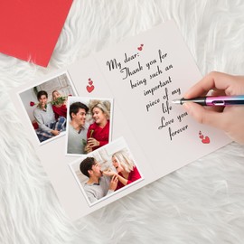 Valentines Card for Him Her Anniversary: Card for Wife Husband Girlfriend Boyfriend - Cute Puzzle Pattern -Fiancee Partner/Valentines Day Greeting Cards for Loved One/Birthday Card