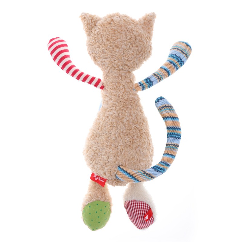 Sigikid Girls and Boys Rabbit Patchwork Sweety Cuddly Toy, cat