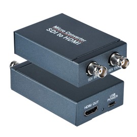 SDI to HDMI Converter, SDI in HDMI Out with SDI Loopout, 1080P@60Hz Audio Embedder Support HDMI 1.3, 3G/HD-SDI Auto Format Detection Extender for Camera CCTV