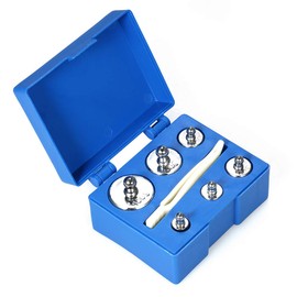 6pcs Weight 5g 10g 2x20g 50g 100g Grams Precision Calibration Weights Kit Set Total 200g with Tweezer for Balance Scale