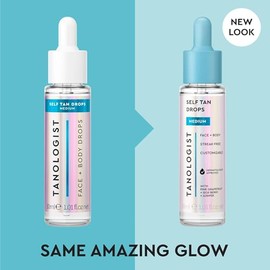 TANOLOGIST, Self Tan Drops, Serum Autobronceador Facial y Corporal con Ácido Hialurónico y Glicerina, Medium Tan, 30 ML