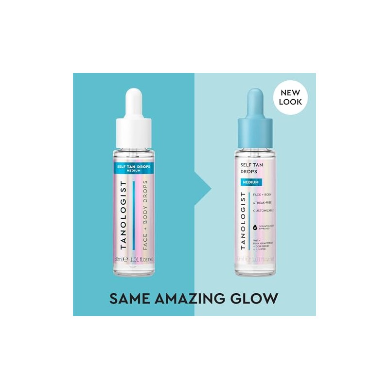 TANOLOGIST, Self Tan Drops, Serum Autobronceador Facial y Corporal con