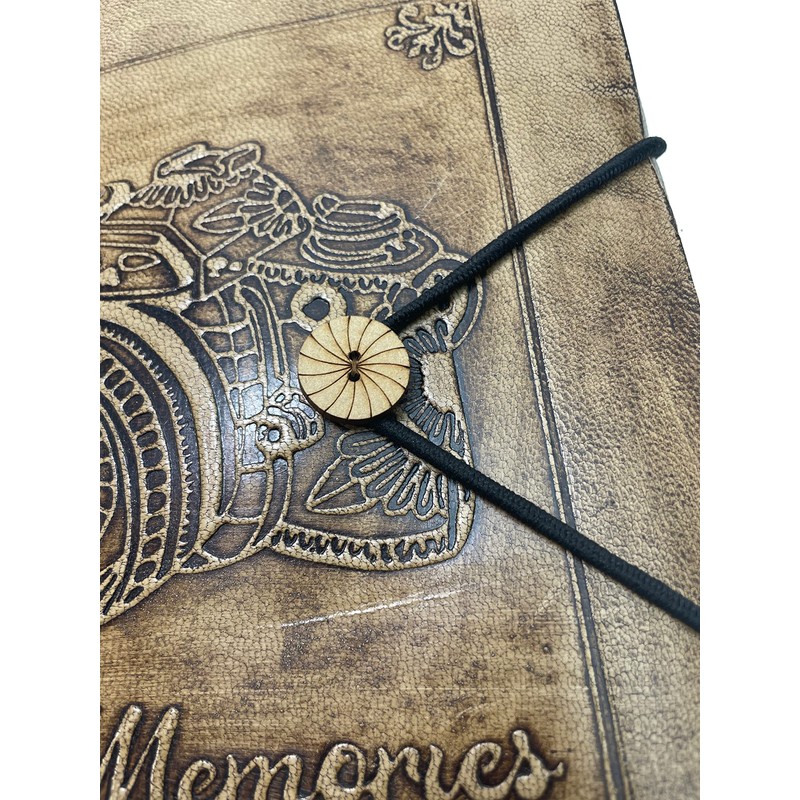 ROOGU Sweet Memories * Photo Album Camera Vintage Buffalo Leather