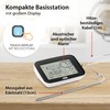 ADE Funk-Bratenthermometer | Digitales Grill-Thermometer mit Touch-Display, Funkempfänger, Messgabel aus