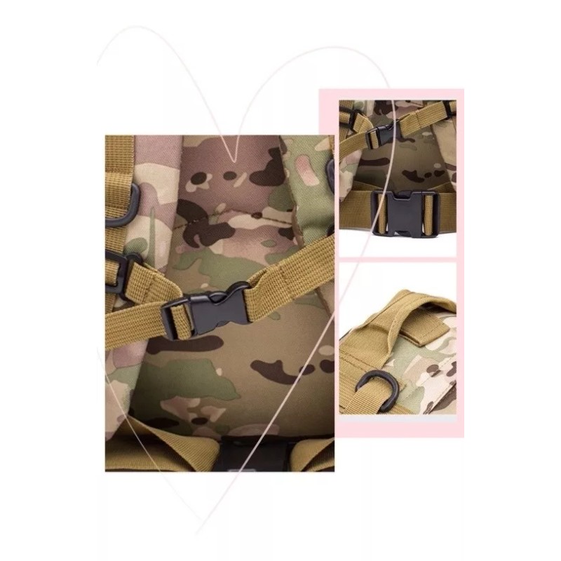 Yuqing Mochila Grande Táctica 4 En 1 Impermeable Para Campamento