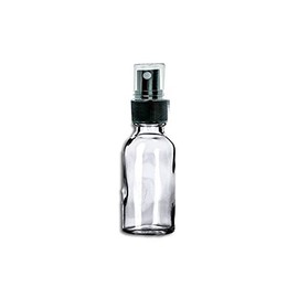 1 oz Clear Glass Bottle w/Fine Mist Top