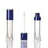 25pcs Empty Plastic 6ml Round Blue Lip Gloss Tubes with