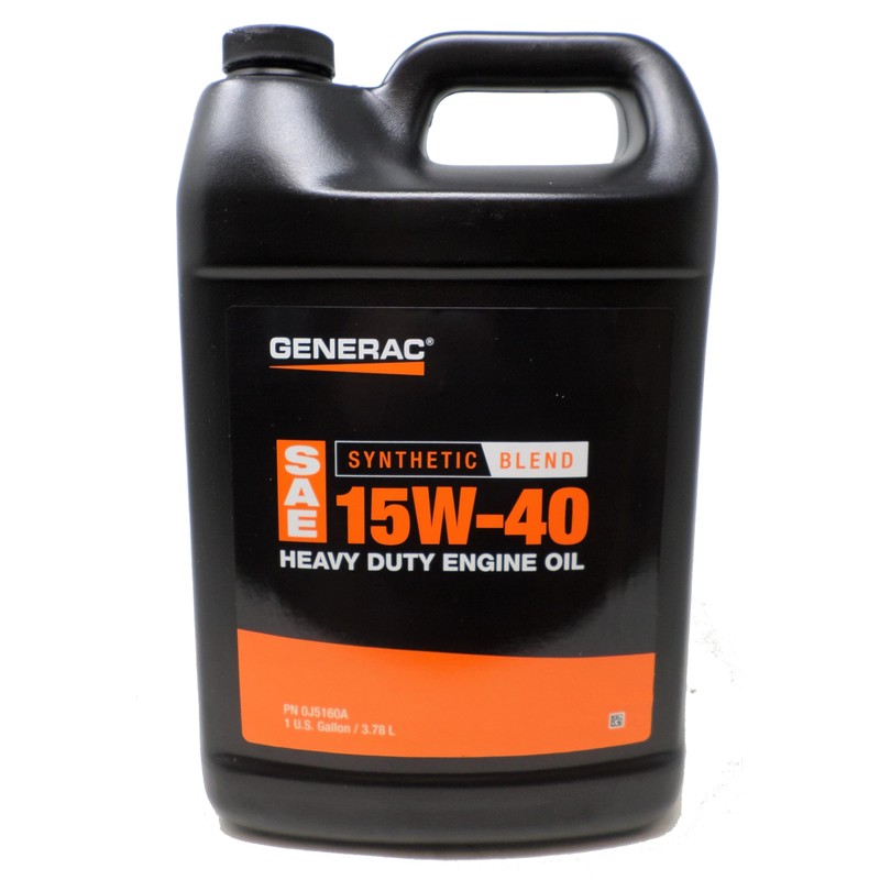 Generac 0J5160A 15W-40 Synthetic Blend CK-4 Heavy Engine Oil Gallon