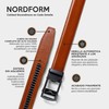 Nordform Men's Belt Without Holes Leather Belt Ratchet Automatic Buckle
