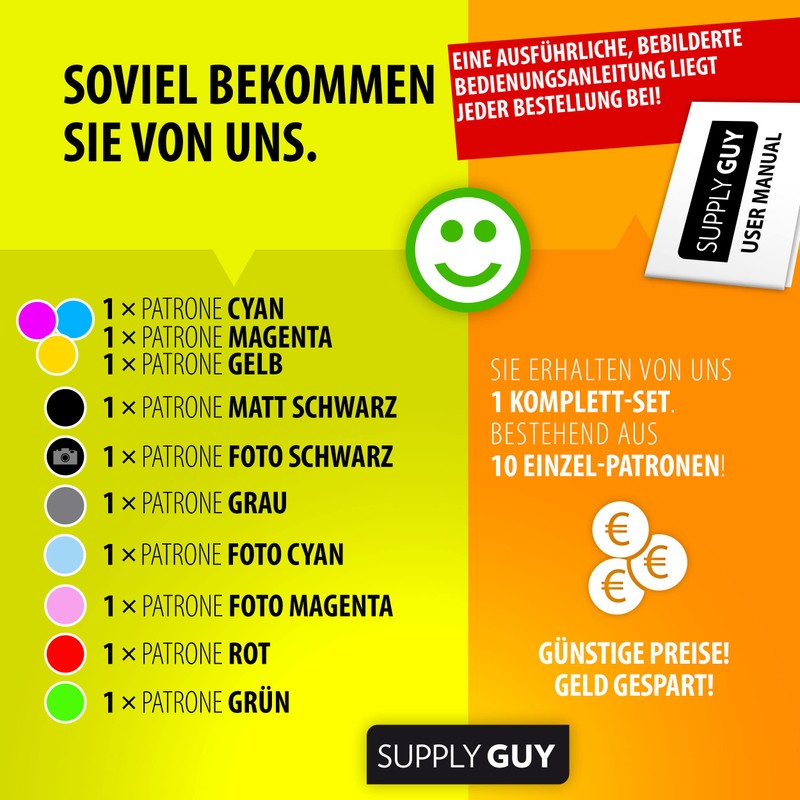 Supply Guy 10 Printer Cartridges Compatible with Canon PGI-9 Multipack