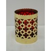 Traditional Church or Chapel Votive Candle with Red Globe, Solid