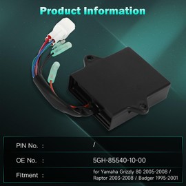 SCITOO Igniter CDI Box 4EM-85540-10 1 pcs for Yamaha Grizzly 80 2005-2008 / Raptor 2003-2008 / Badger 1995-2001 4EM-85540-10