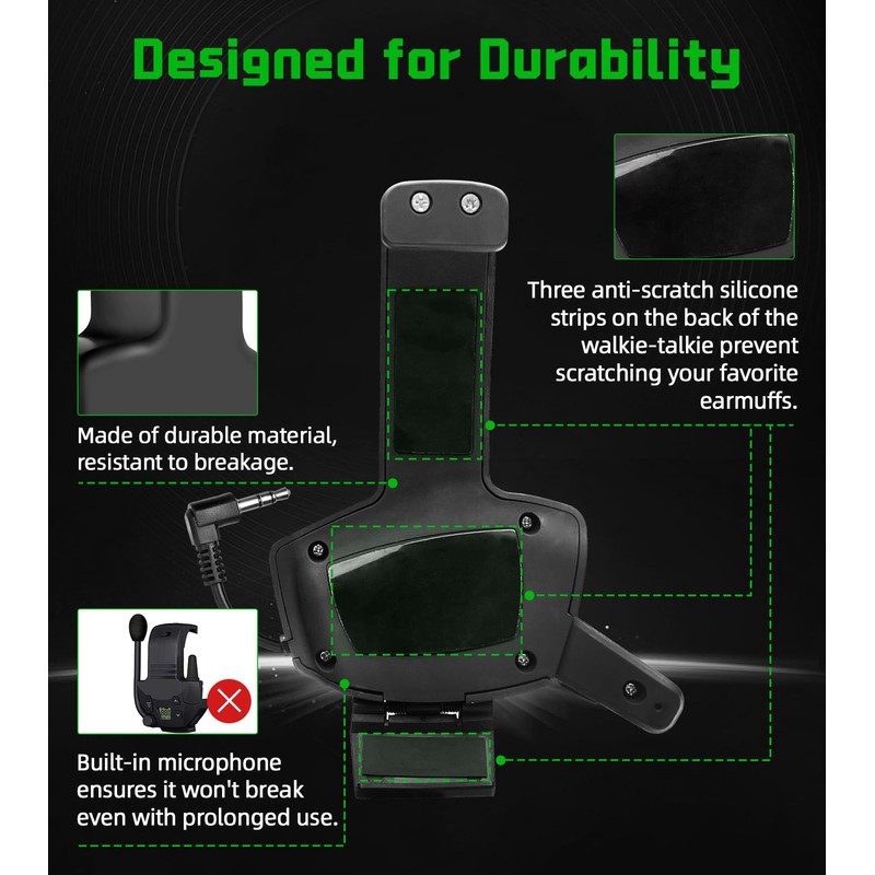 PROHEAR RH08 Walkie Talkie for Howard Leight Impact Sport Electronic