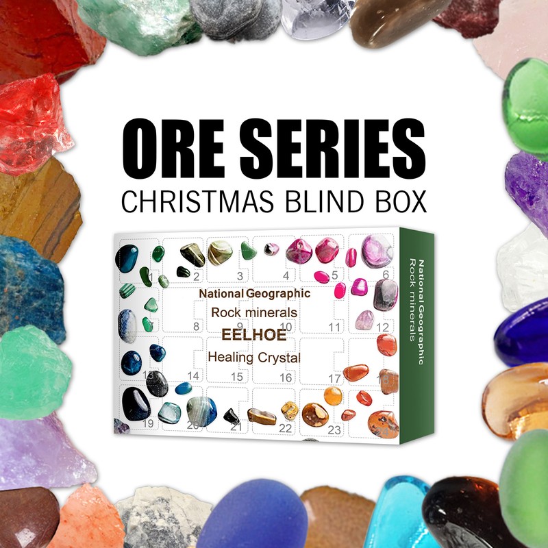 Healing Stones Advent Calendar 24 Grids Improve Creativity Christmas Advent