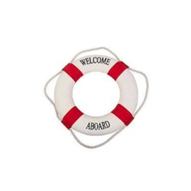 Beachcombers International 14" Welcome Aboard Life Ring -- Wall Hanging