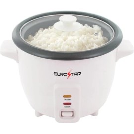 EUROSTAR 6-Cup Rice Cooker, White