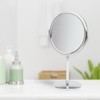 JERDON Two-Sided Tabletop Makeup Vanity Mirror - 5X-1X Magnification &