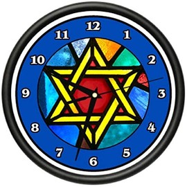 Star of David Wall Clock Jewish Jew Symbol Religious Hebrew Biblical Gift