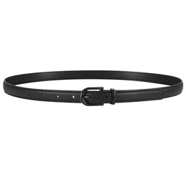 JASGOOD Women's Belt, Thin Leather Belt, Stylish, Suit, Casual, Business, Women’s Belt, Adjustable, Present, Black