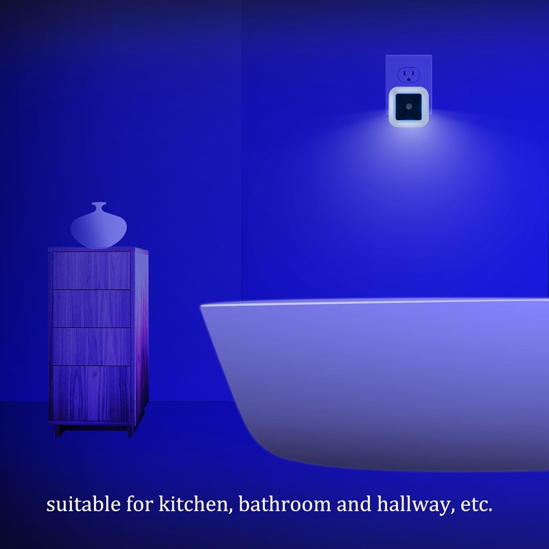 Elsent [ Pack of 4 ] Bright Blue Night Lights,