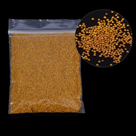 0.8mm Nail Caviar Beads, Golden Tiny Metal Ball Nail Art Beads Diamond Glitter DIY Nail Art Decoration for Natural and Acrylic Nails