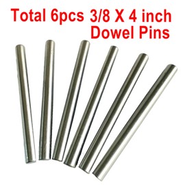ZDingTech 6pcs 3/8 x 4 Dowel Pins,3/8 inch x 4 inch Metal Dowel pins Shelf Pegs 3/8,Support Shelves,Bearings Alloy Steel Wood Bunk Bed peg
