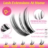 Freya Lash Clusters, 10mm Natural Wispy D Curl Individual Lashes
