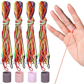 HNYYZL Yoyo String,30 Professional Polyester yo yo strings replacement,10 color Rainbow Color,yoyo strings for responsive or unresponsive and 4 pcs finger brace