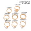 14K Gold Stackable Knuckle Rings Set for Women,Aesthetic Silver Trendy