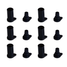 6 Pairs of Solar Panel Connection Caps, Solar Plug End Cap, Solar Cable End Cap with Plug and Socket, Dust and Weather Resistant, for Solar Panels (Black)