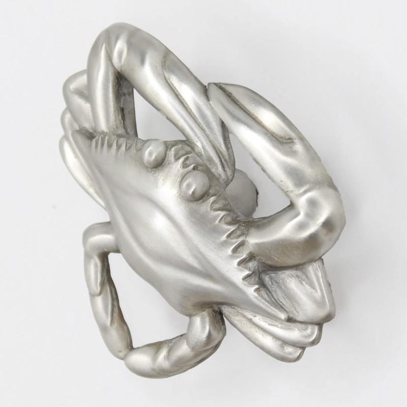 Costello Coastal Crab Cabinet Knob (Large), Pewter Collection Hardware