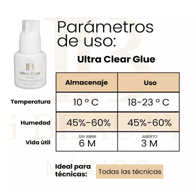 IB Pegamento Para Extensiones De Pestañas Ib Ultra Clear