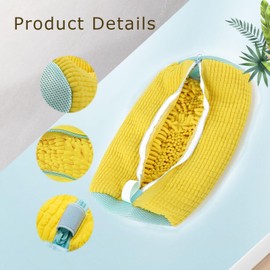 Shoe Washing Machine Bag， Laundry Shoe Bag For Washer And Dryer， Shoe Washing Bag for Washing Machine for All Shoe Types And Sizes（2Yellow）