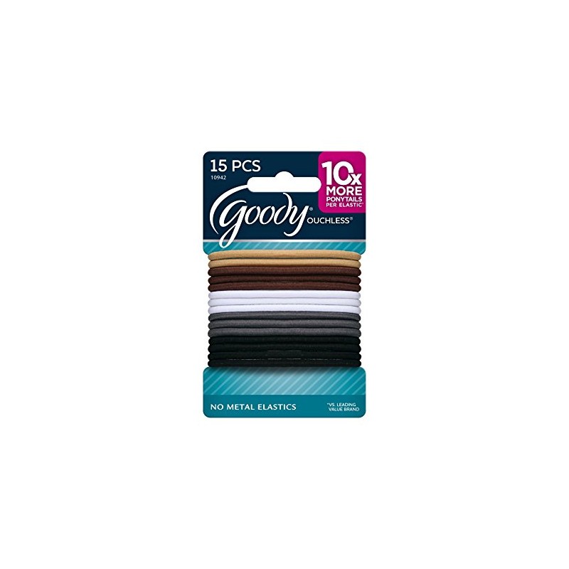 Goody WoMens Ouchless Braided Elastics, Java Bean, 15 Count