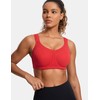 SYROKAN Women's High Impact Removable Pads Sports Bra Underwire Full