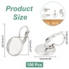 UNICRAFTALE 100pcs 12mm Stainless Steel Leverback Earring Round Tray Blank
