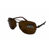 square aviator BIFOCAL READING SUNGLASSES brown frame brown lens 100%