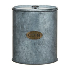 Galvanized Tin Coin Bank