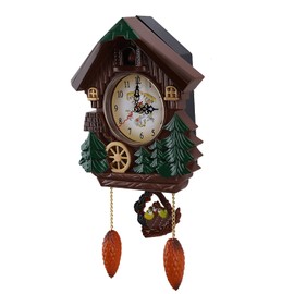 Yctze Quartz Cuckoo Clock Cuckoo Clock 21×18×7 Cuckoo Clock Tree House Wall Clock Art Vintage Decoration for Home