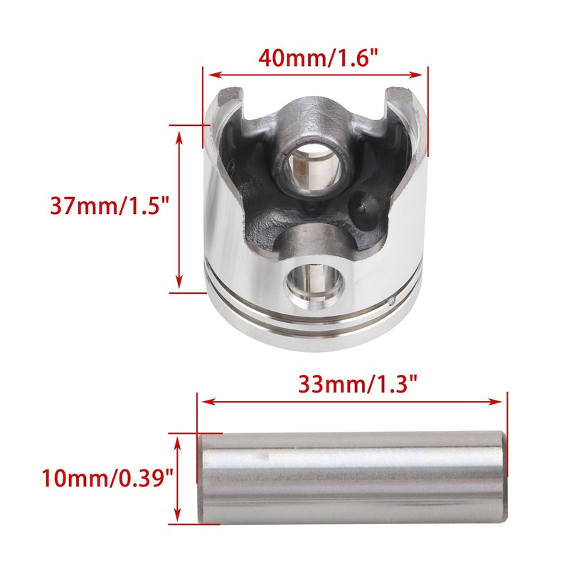 WOOSTAR 40mm Big Bore Cylinder with Piston Ring Kit Replacement