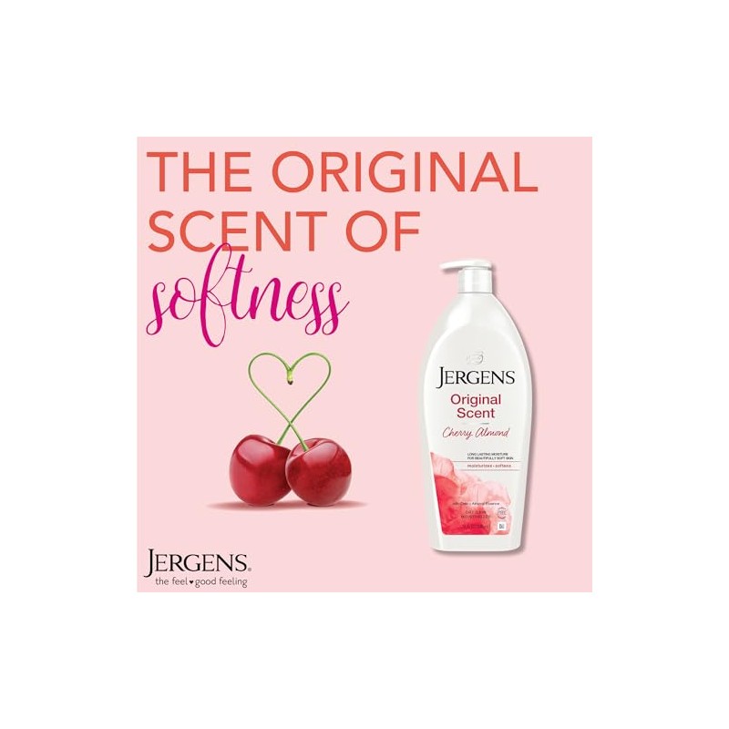 Jergens Original Scent Dry Skin Moisturizer with Cherry Almond Essence,
